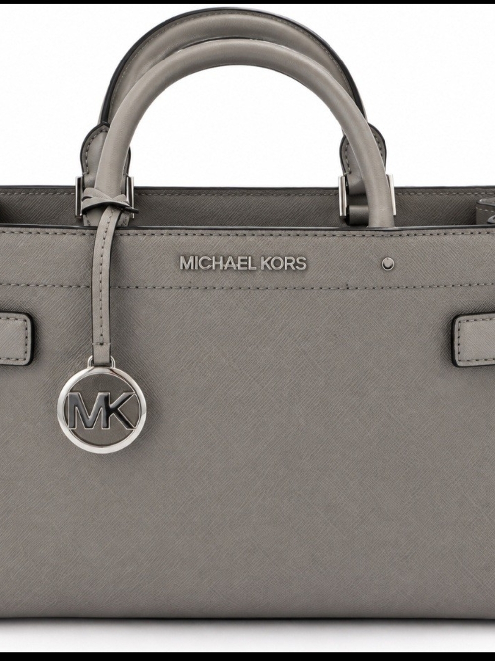 Michael Kors Gray Saffiano Leather Satchel